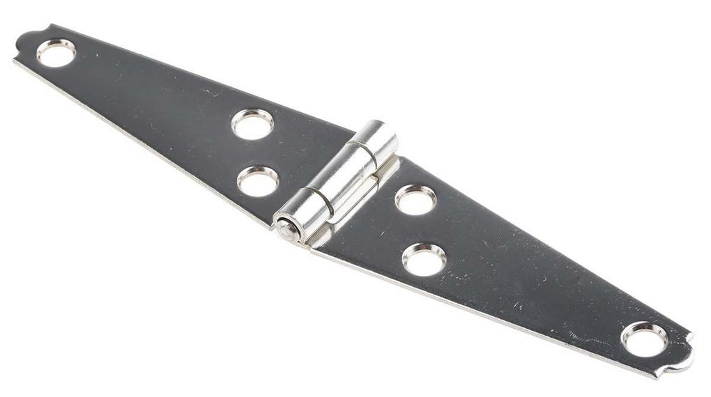 Strap Hinge, Metal, 145mm, Stainless Steel, Pack of 2 pieces